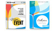Template for Cocktail Party, Wine festival event or menu covers, A4 size. Vector template of poster, design layout for brochure, banner, flyer. Posters design with abstract graphic isolated on white