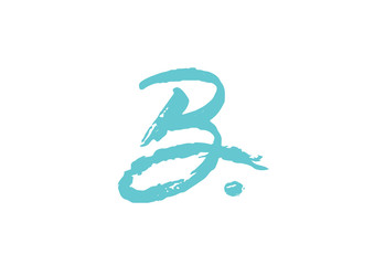 Wall Mural - b letter logo template use hand writing style