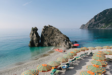 Umbrellas On The Beach Of Monterosso Al Mare