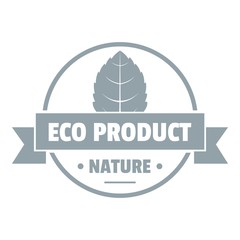 Poster - Eco market logo, simple gray style