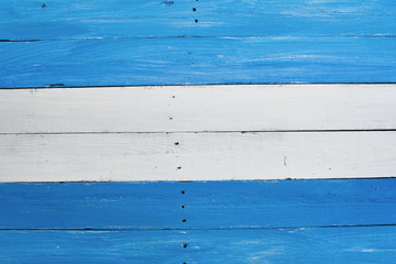 vintage background,the texture of blue  and white color on wood table