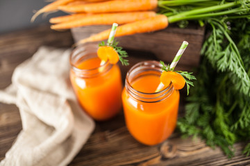 Wall Mural - Fresh organic carrot juice