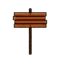 Sticker - wooden sign post blank brown symbol