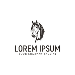 Wall Mural - head horse logo. vintage design concept template