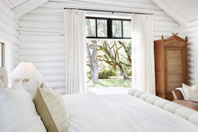 Bedroom In Modern Design Log Cabin