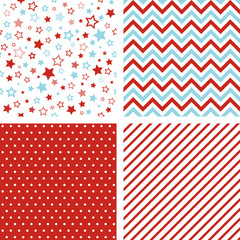 Wall Mural - seamless vector patterns. set of christmas backgrounds