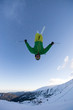 © Gonzales Photo - A flying skier does backcountry skiing at the Falkert Mountain in the Nockberge region in Carinthia, Austria.