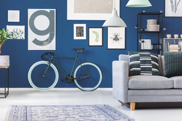 Wall Mural - Black bike in living room