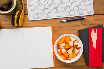 Wall Mural - Healthy food - snack at workplace