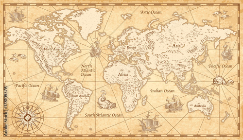 vintage-ilustrowana-mapa-swiata