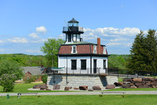 Colchester Reef Light Was A Antique Lighthouse At Colchester Point In Lake Champlain. Now It Was Moved To Shelburne, Vermont, USA.