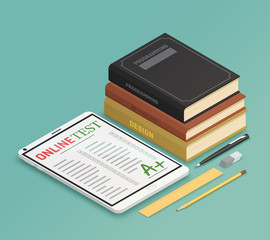 Sticker - Elearning Isometric Design Concept