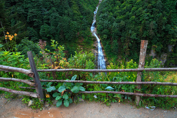 Wall Mural - Waterfall in Ayder Plateau Rize