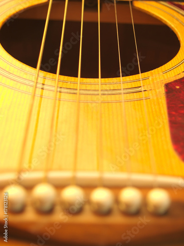 Plakat Gitara z bliska