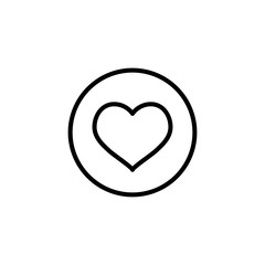 Poster - Modern heart line icon.