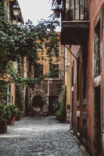 Typical Street In Trastevere