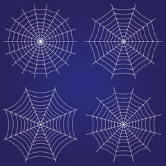 spider web, vector set of icons. cute gothic style.