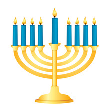 Menorah All Candles Free Stock Photo - Public Domain Pictures