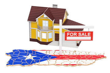 Poster - Property for sale and rent in Puerto Rico concept, 3D rendering