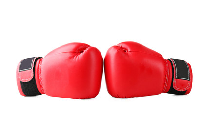 Sticker - Pair of red boxing gloves, isolated on white