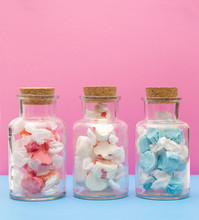 Red White And Blue Salt Water Taffy In Corked Jar