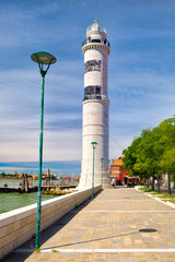 Canvas Print - Historic lighthouse at the island of Murano near Venice