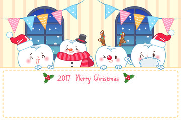 Wall Mural - tooth with christmas