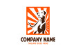 labrador retriever dog logo vector illustration