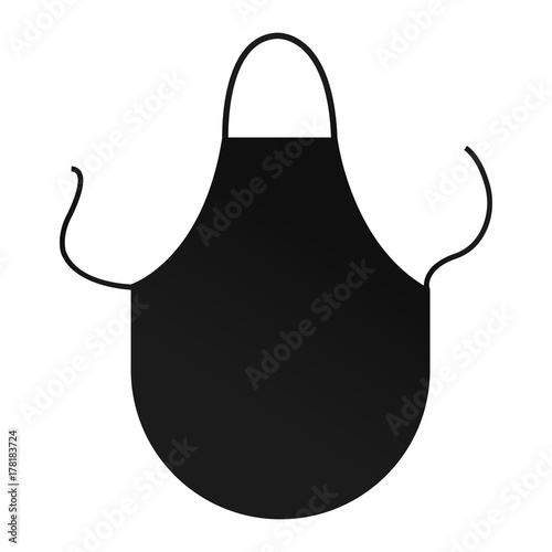 Download Black blank kitchen apron mockup isolated. Round ...