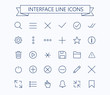  User interface line mini  icons .Editable stroke. 24 px