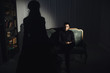 © Ivan - woman  with  theatrical mask and handsome man