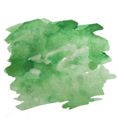 Wall Mural - green watercolor stain with texture, uneven watercolor edges