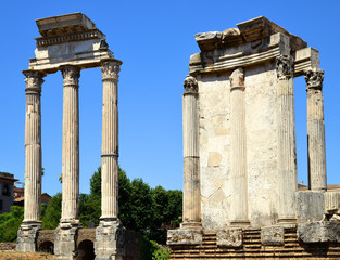 Wall Mural - Ancient Roman Forum, UNESCO World Heritage Site - Rome, Italy 