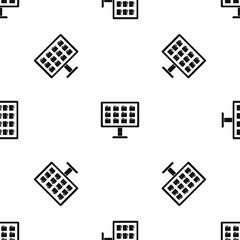Poster - Desktop of computer with folders pattern seamless black