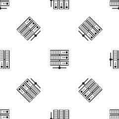 Poster - Servers pattern seamless black