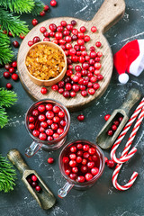 Canvas Print - cranberry drink and berries