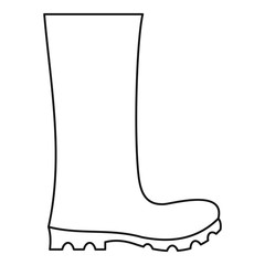 Poster - rubber boots icon vector thin line