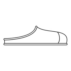 Wall Mural - Slippers icon vector thin line