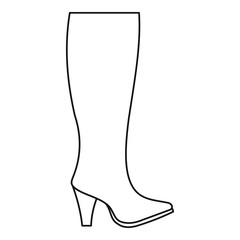 Poster - woman boots icon vector thin line
