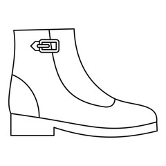 Poster - woman boots icon vector thin line
