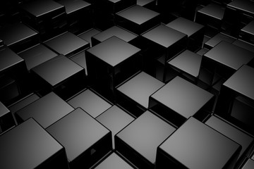 Wall Mural - Abstract background of cubes. 3D rendering.