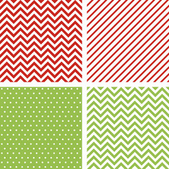 Wall Mural - christmas seamless patterns. set of minimal backgrounds for decoration in traditional christmas colo