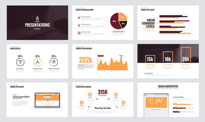 Infographics slide template design 8