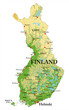 Finland Relief map
