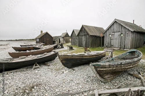 Cuadros en Lienzo historische Fischerdorf auf Gotland, Schweden
