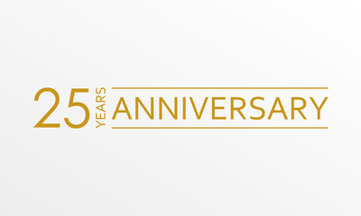 Wall Mural - 25 years anniversary icon. Anniversary decoration template. Vector illustration.