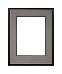 Black picture or photo frame with cardboard mat