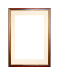 Wall Mural - Brown picture or photo frame with cardboard mat