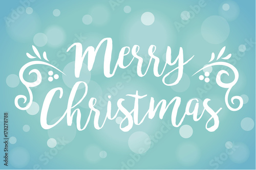 Cuadros en Lienzo Merry Christmas Soft Focus Snow Vector Illustration 1