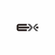 ex letter logo vector